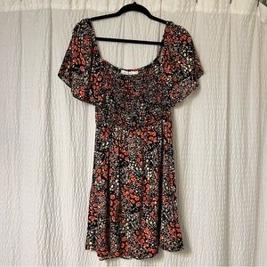 All in Favor Multi Colored Floral Mini Dress Women’s Size Medium